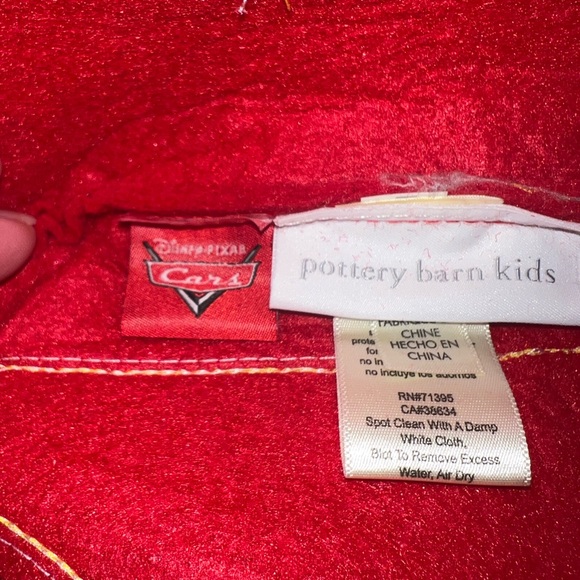 Pottery Barn Kids Red and Yellow Lightning Car Costume - Picture 3 of 5